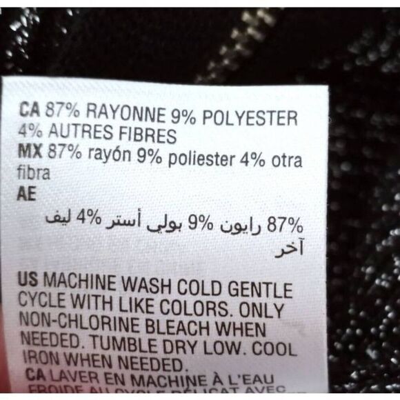 I.N.C. INTERNATIONAL CONCEPTS MENS BLACK & METALLIC SILVER ZIP FRONT SWEATER SZ. - Picture 10 of 10